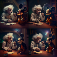 visibles albert einstein with mickey mouse in the alf melmac pl c08cf499 d92f 4008 9248c7b863c